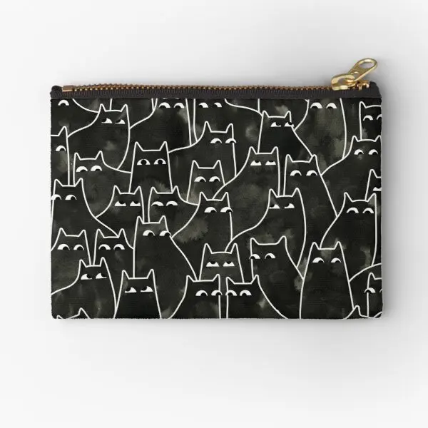 

Suspicious Cats Zipper Pouches Cosmetic Key Storage Small Wallet Socks Coin Pure Panties Men Underwear Money Bag Packaging