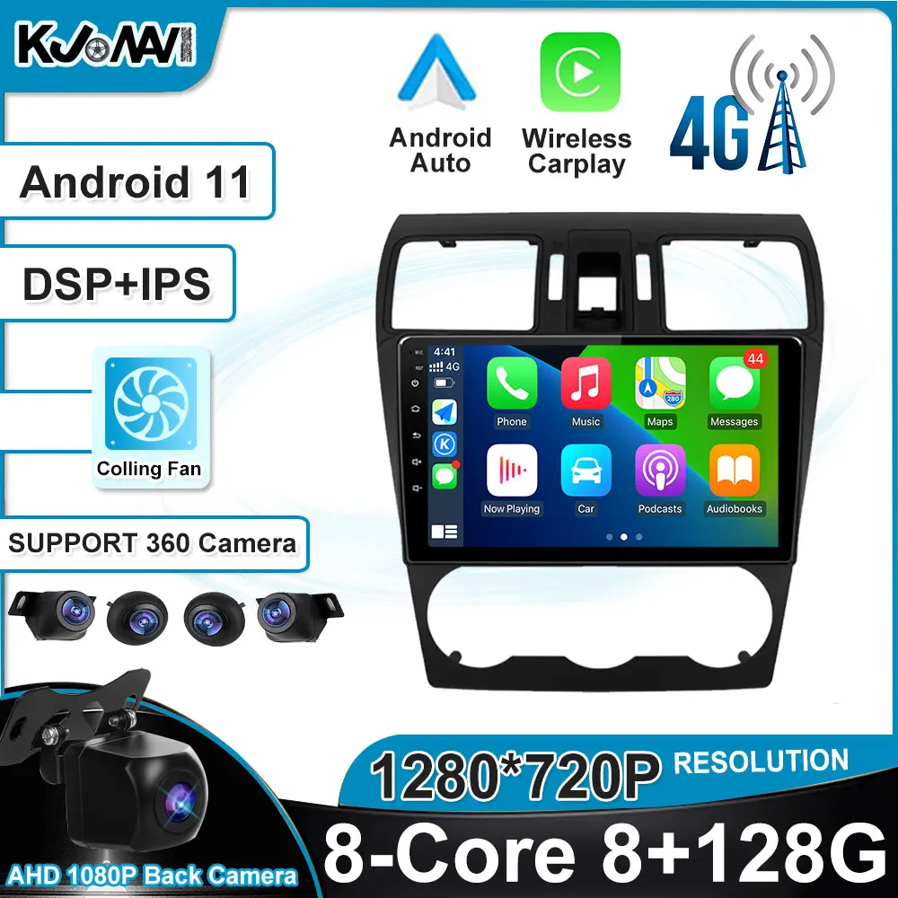 

Carplay Android 11,0 автомобильный радиоприемник, мультимедийный стерео проигрыватель с Wi-Fi и GPS-навигацией для Subaru Forester XV WRX 2012 2013 2014 2015
