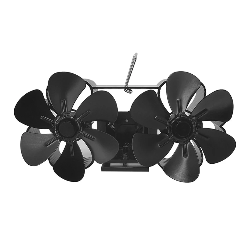 

Heat Powered Stove Fan Silent Fire Fan for Circulating Warm Air Fans Save Energy Drop Shipping