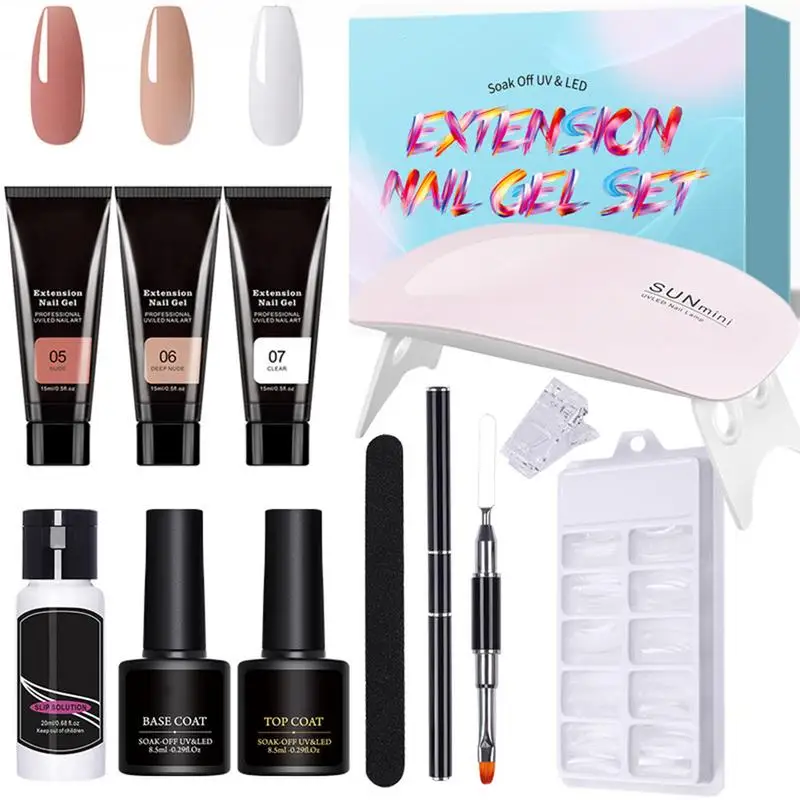 

Набор для наращивания ногтей с лампой для ногтей