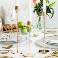 metal candle holders simple wedding decoration bar party living room decor home table candlestick