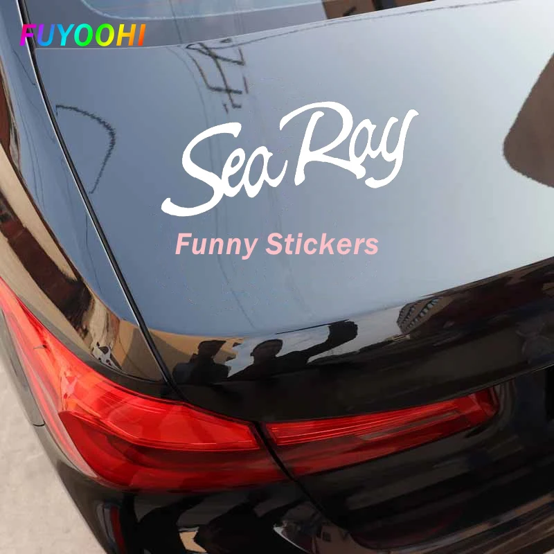 

Забавные наклейки FUYOOHI, внешние аксессуары, наклейки на дверь автомобиля, морское излучение, красивые наклейки, водонепроницаемые наклейки