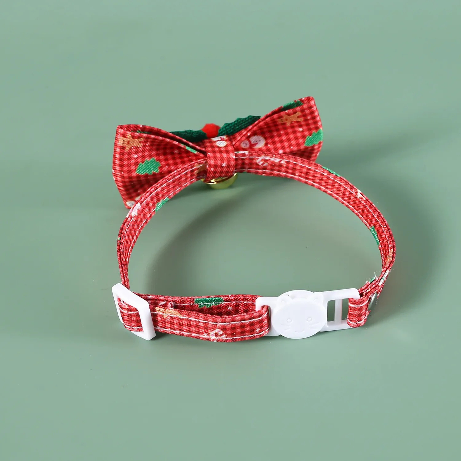 Ожерелье для кошек рождественский ошейник с бантом и колокольчиком аксессуары