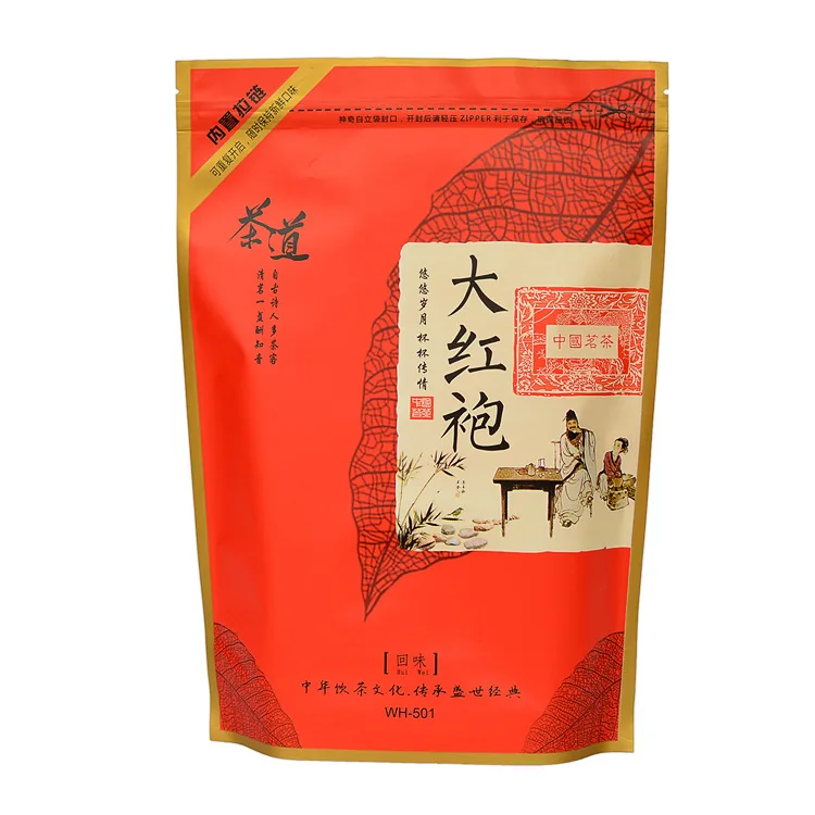 

Da Hong Pao Oolong Tea Zipper Bag Self-supporting Self-sealing Plastic Tea Bag Universal Tea Gift Packaging NO Packing Bag