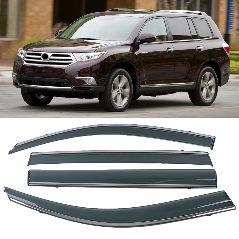 

For Toyota Highlander U40 2007-2014 Wind Visor Deflectors Door Side Window Air Guard Protection Against Snow Sun Rain Molding