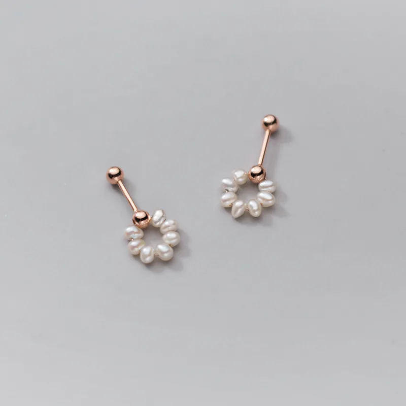 Женские серьги из серебра s925 пробы в Корейском стиле простые маленькие с