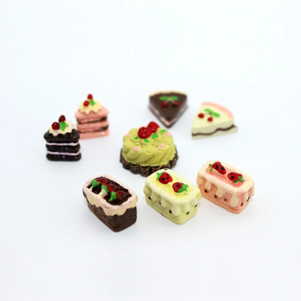 

8PCS DOLLHOUSE 1/6 Ob11 Miniature Items Mini Cream Cake Dolls House Kitchen Accessories Toys Coffee Jam Decoration Dessert Model