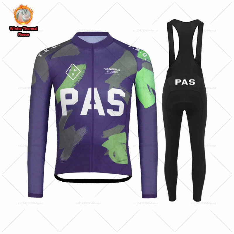 

2022 Pas normal studios Winter Cycling jersey set MTB uniform Men Bike Clothing Ropa Ciclismo PNS Thermal Fleece Cycling clothes