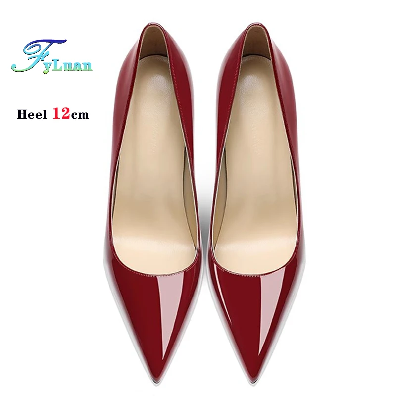 Новые женские туфли-лодочки из лакированной кожи на очень высоком каблуке 8 10 12 см