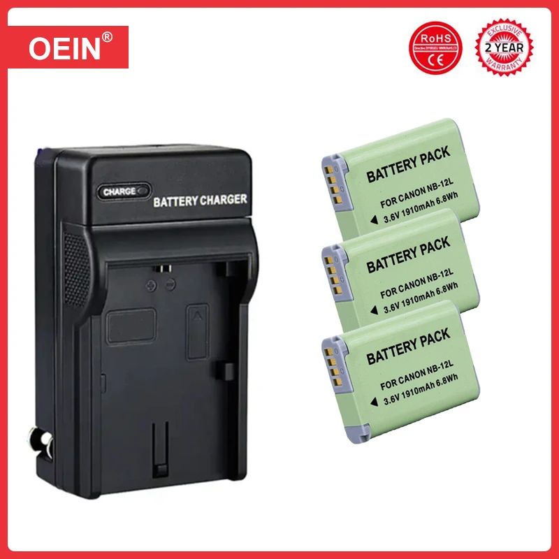 Аккумулятор NB-12L NB 12L NB12L емкостью 1910 мАч для Canon PowerShot G1 X Mark II G1X 2 N100 VIXIA mini