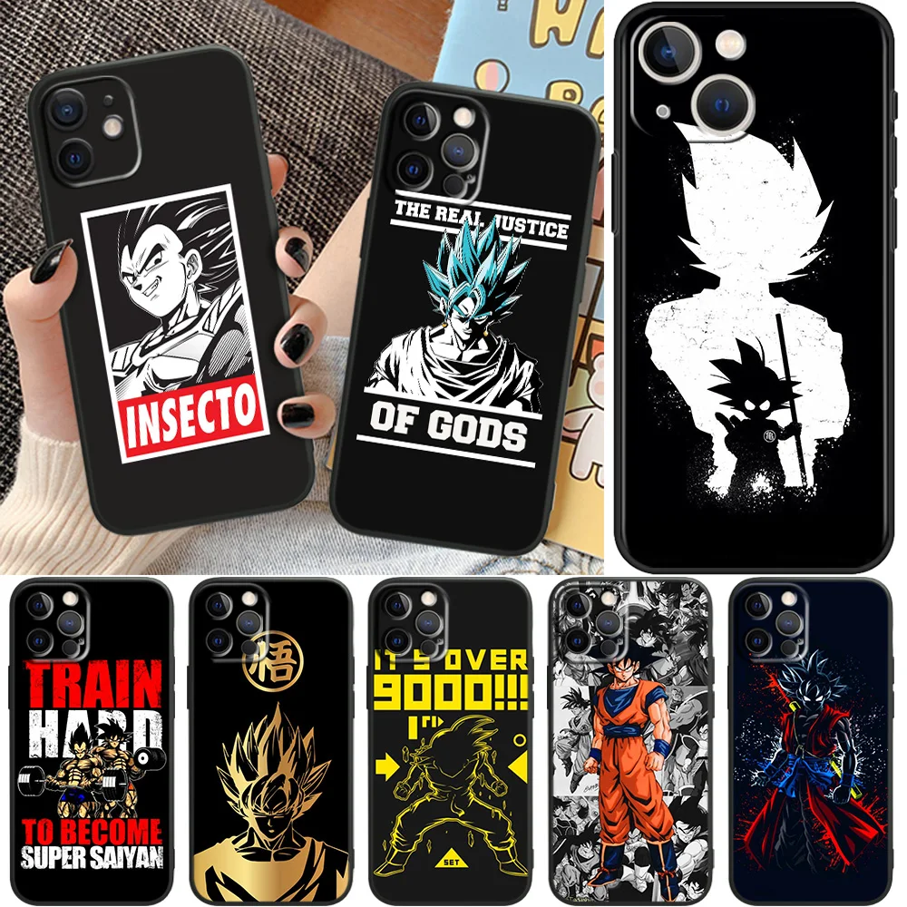 

Super Saiyan Satoru For Apple iPhone11 12 13 Pro Mini X XR XS Max 7 8 Plus Black luxury Silicone Soft Phone Case
