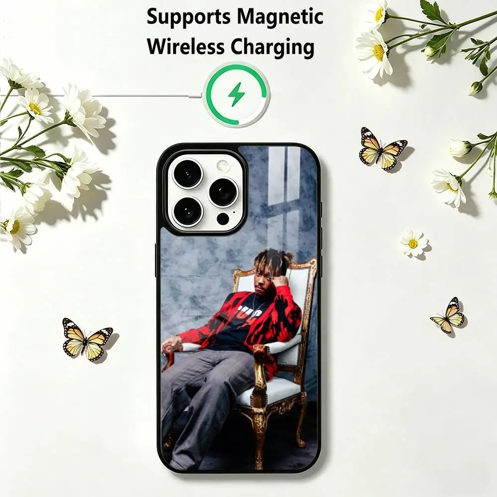 Фото Чехол для телефона Rapper J-Juice WRLD 999 для iPhone 17, 16, 15, 14, 13, 12, 11 Plus, Pro с поддержкой магнитной беспроводной зарядки №5