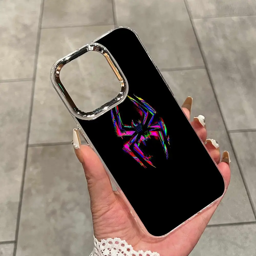 Фото Чехол для телефона S-Spider Man для iPhone 17 Air 16 15 14 Plus 13 12 11 Pro Max 16e, противоударный, прозрачный, HD, с защитной задней крышкой №1
