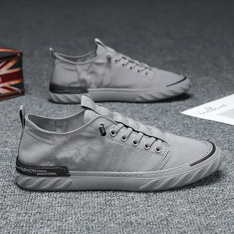 

Men's Canvas Shoes Spring Breathable Round Head Casual Sneakers Non-slip Lightweight Walking Driving Flats Zapatillas De Deporte