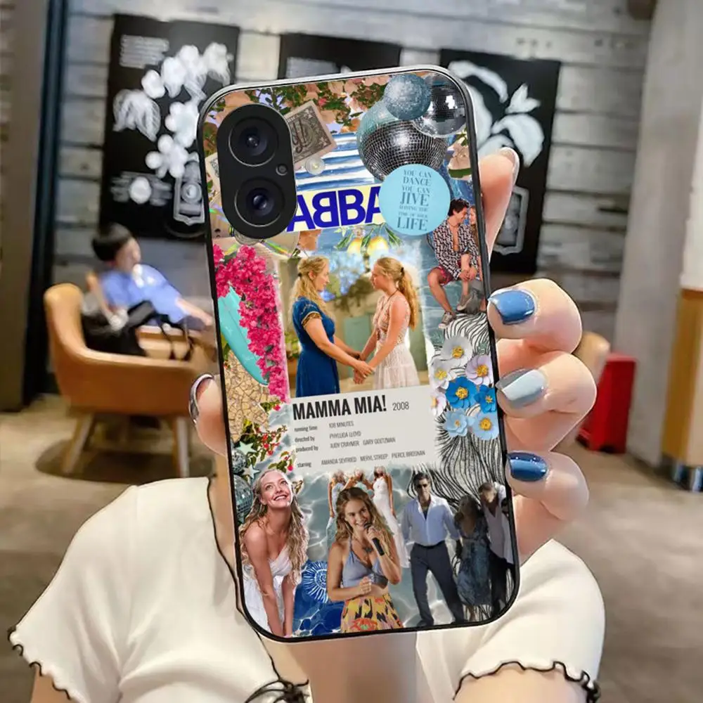 M-Mam-ma M-MIA moviES Phone Case For iPhone 16 15 14 13 12 11 X XR XS 8 Plus Mini Pro Max Soft black Shockproof Cover