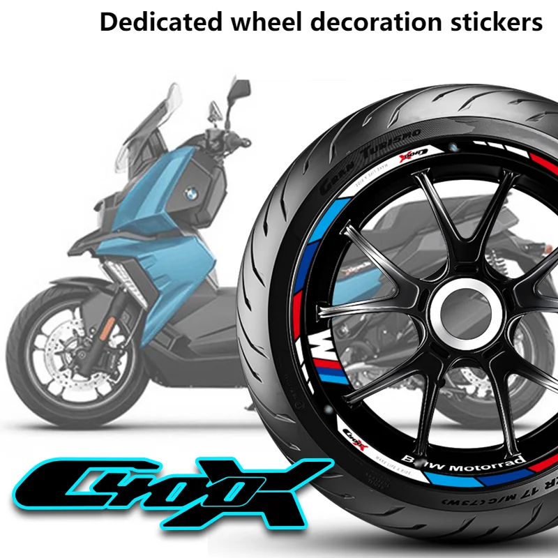 

Motorcycle Wheel Hub with Reflective Stickers Rim Car Decals and Personalized Decoration for Bmw C400x