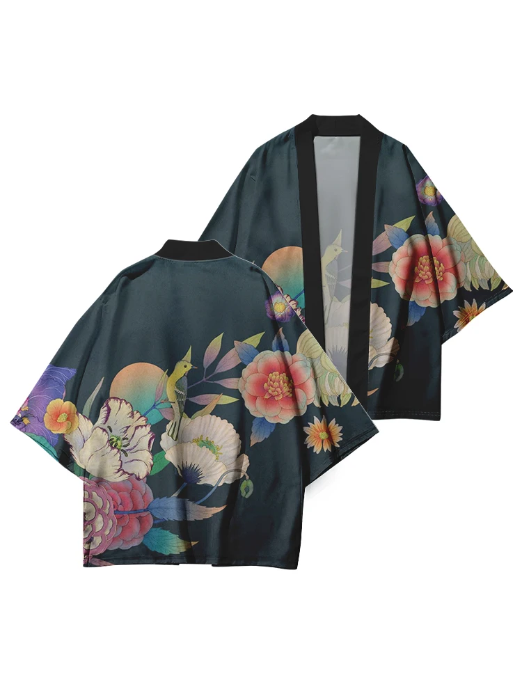 Японское кимоно традиционное юката кардиган Пляжная азиатская одежда японское