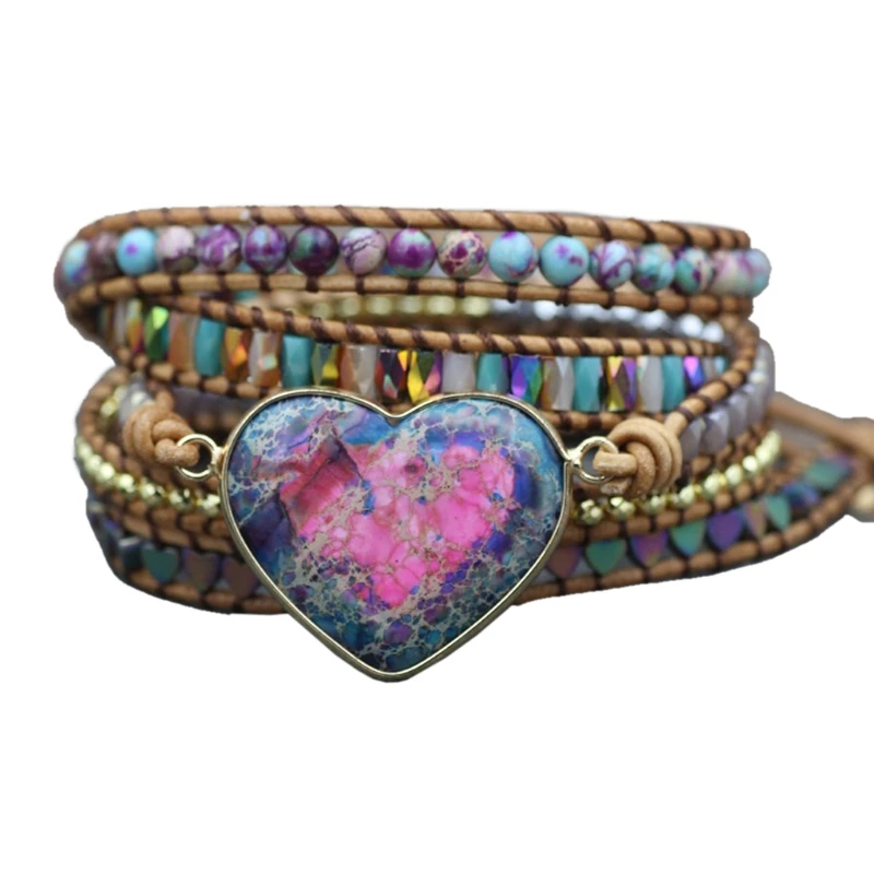 

Classical Multi Layered Design Bracelet Unique Knit Wristchain Girl Jewelry
