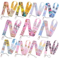 lx1107 cartoon phone straps lanyard star animals hang rope for keys phone usb id card badge holder keychain neck straps gifts