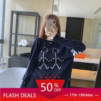 tb stickman cardigan spring classic v neck net red back pattern age reducing fashion knitted jacket women