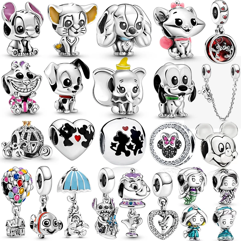 

925 Sterling silver Charm Beads Little cute elephant Dangle Dog Charms fit Pandora 925 Original Bracelet silver jewelry