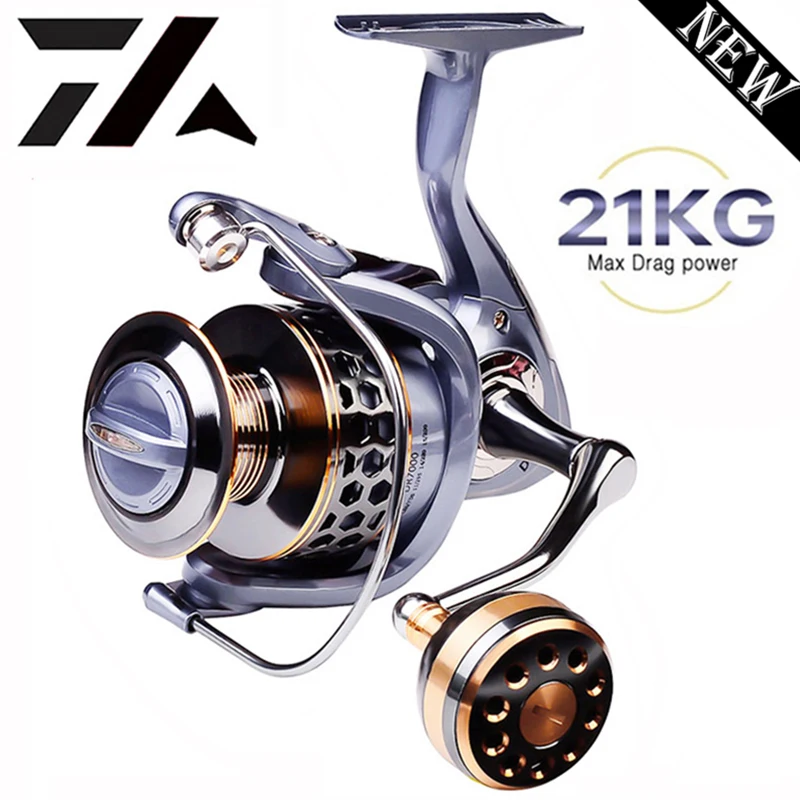 

New High Quality Max Drag 21KG Spool Fishing Reel Gear 5.2:1 Ratio High Speed Spinning Reel Casting Reel Carp For Saltwater 2#
