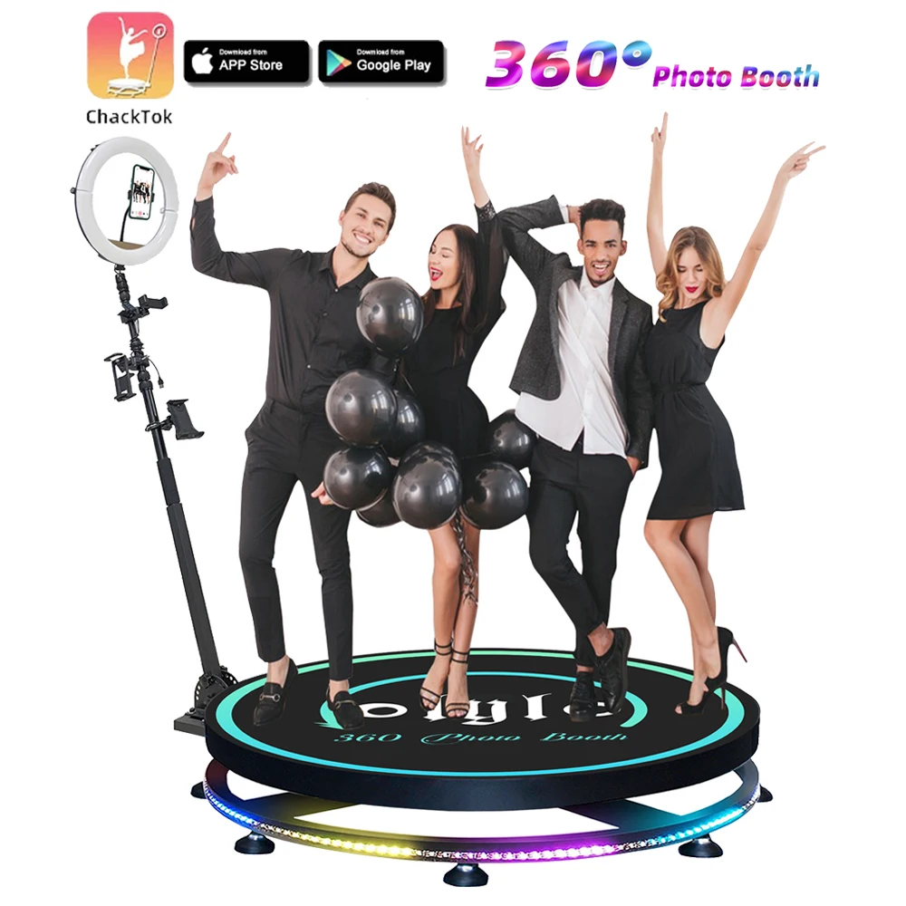 

360 Photo Booth Remote Control Automatic Slow Motion For Party Wedding DJ 360 Video Booth Free Logo Customization