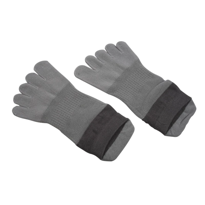 12 Pair Men Cotton Low Cut Athletic Socks 5 Toe Socks Mesh Wicking, Black+White+Yellow+Blue+Green+Grey & Light Grey