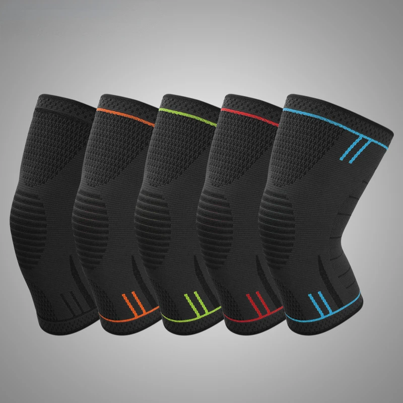 

Silicone anti slip sports knee pads basketball running fitness 3D support outdoor mountaineering and riding protective equipment