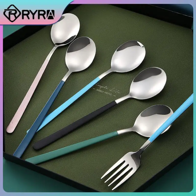 Durable Stainless Steel Travel Cutlery With Box Portable Dinnerware For Students Camping Dinnerware Set Kitchen Accessories Nice