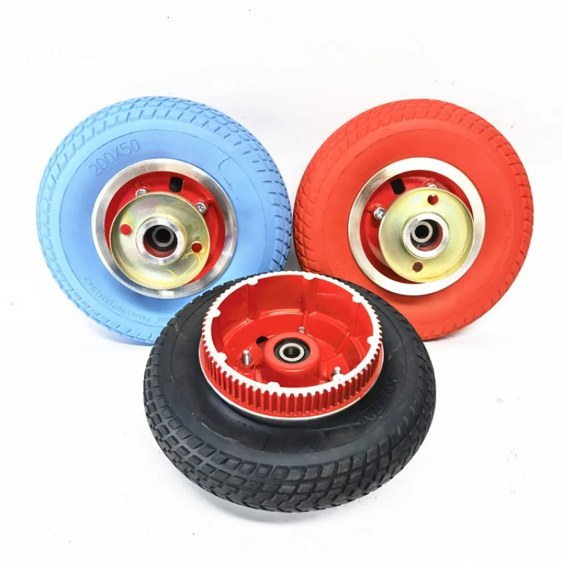 

8 Inch Ice Lan Mini Battery Car 200x50 Belt Rear Wheel Synchronous Belt Hollow Solid Tire Whole Wheel
