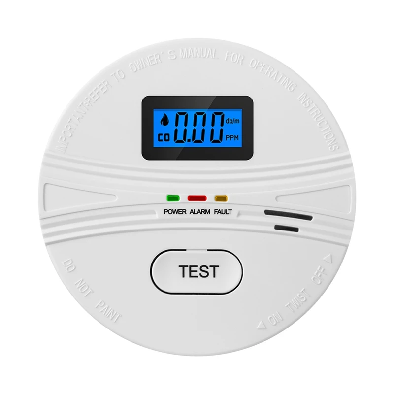 

2 In 1 CO & Smoke Alarm Carbon Monoxide Detectors For Home And Kitchen,LCD Screen,B