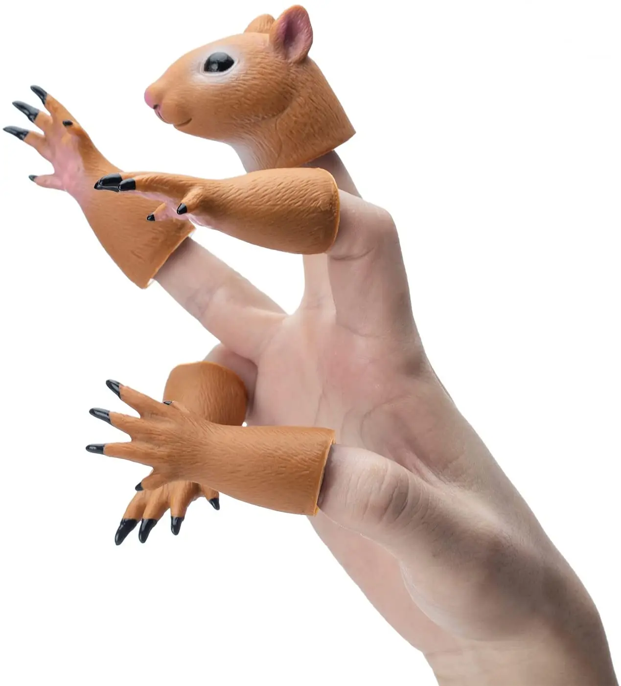 Фото Белка Handi, пальчиковые игрушки, ручная марионетка, новинка, животное, крошечная, удобная игрушка, подарок для детей, день рождения, косплей-иг... №3