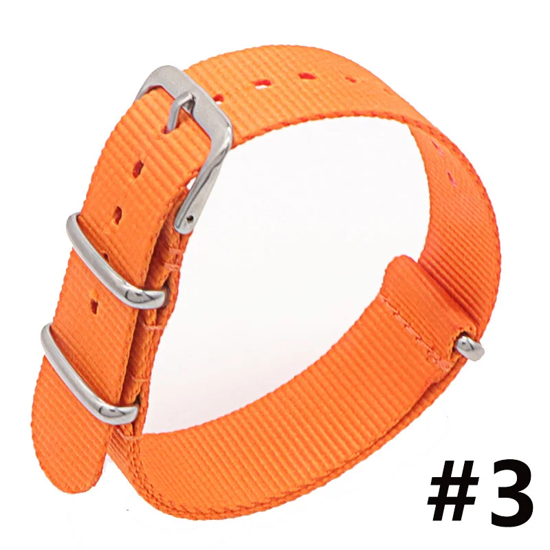 18mm 20mm 22mm Army Sports Nato Strap Fabric Nylon Watchband Buckle Belt for 007 James Bond Watch Bands Colorful Rainbow
