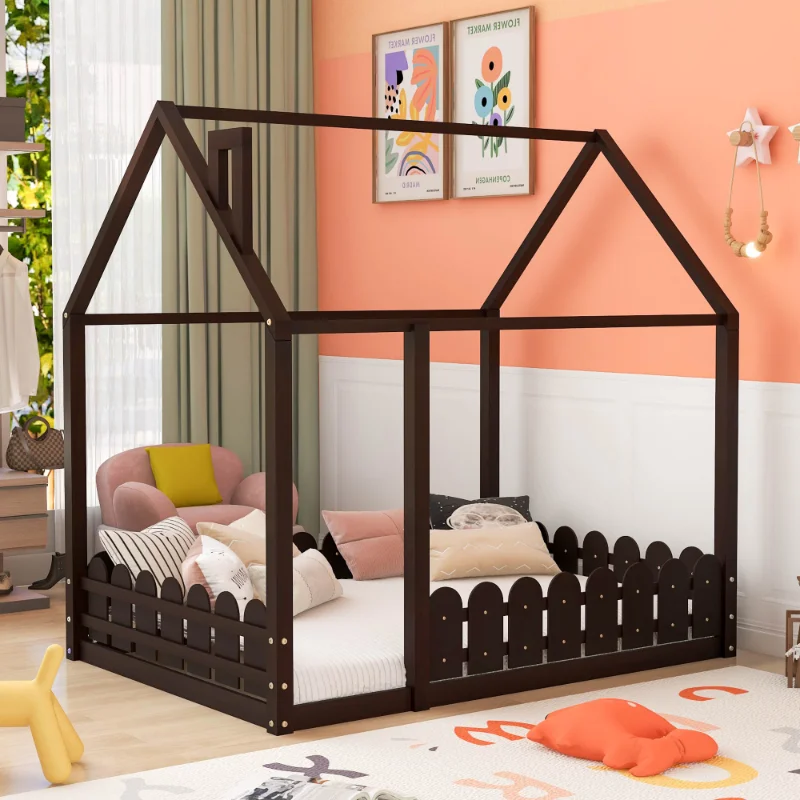 With Fence\  For Kids\  Teens\  Girls\  Boys (espresso