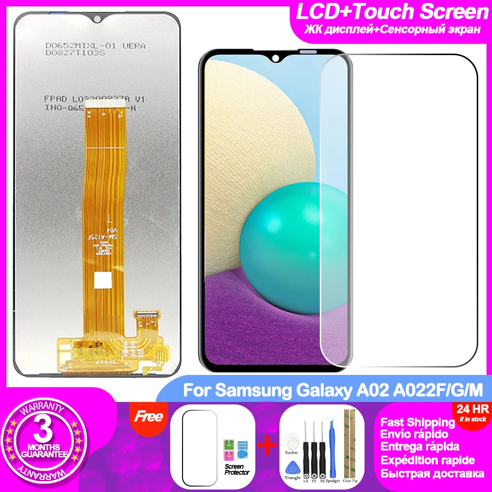 

Оригинальный ЖК-дисплей для Samsung Galaxy A02 A022 A022F A022G A022M /DS 6,5 "ЖК-дисплей сенсорный экран замена дигитайзера в сборе