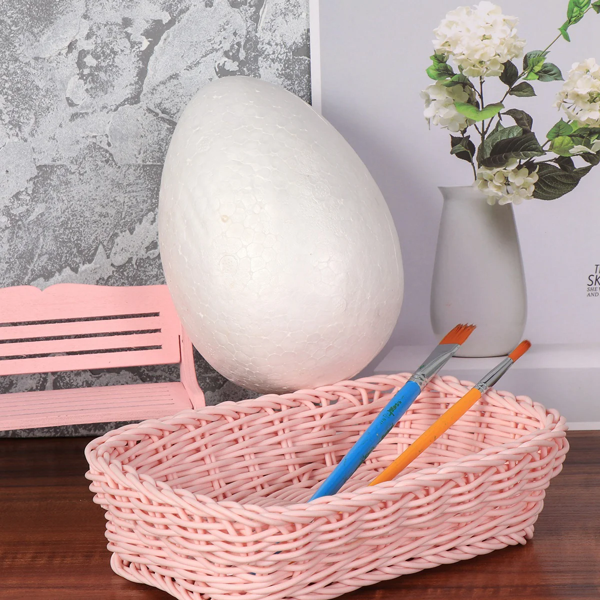 

5 Pcs DIY Egg Bulk Toys Kids Foam Ball White Basket Craft Egg Child Para De Mujer Interior