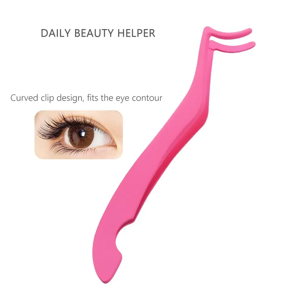 

New Forceps Applicator Curler Nipper Tweezers Clip Makeup False Eyelash