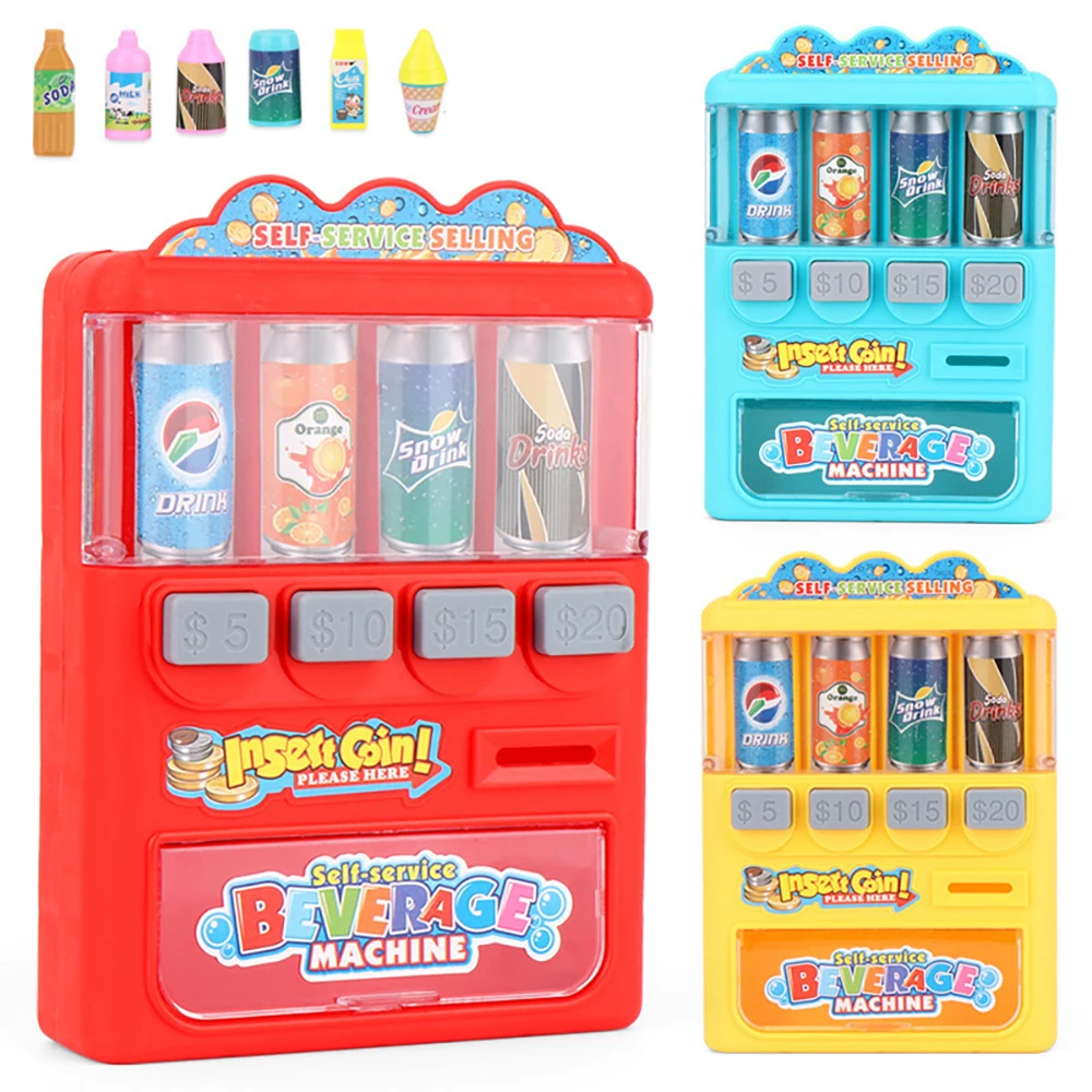 Детские игрушки для ролевых игр, торговые автоматы для напитков с имитацией монет, ролевые игры, Обучающие Подарочные игрушки