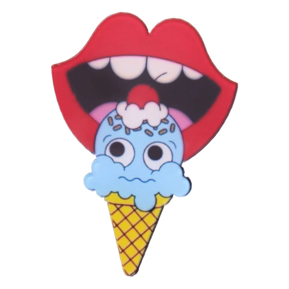 1 шт. акриловая брошь в виде молочного гамбургера пиццы пончика заколка хорошего