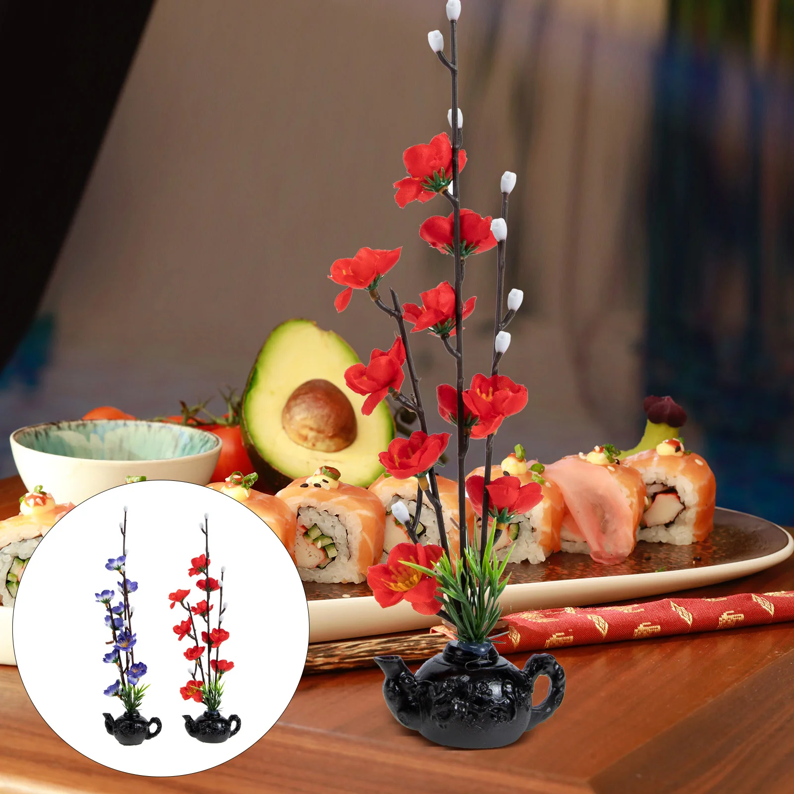

Plate Flower Sushi Flowers Decoration Sashimi Decorations Decor Artificial Fake Aquarium Japanese Ornament Plum Tank Serving