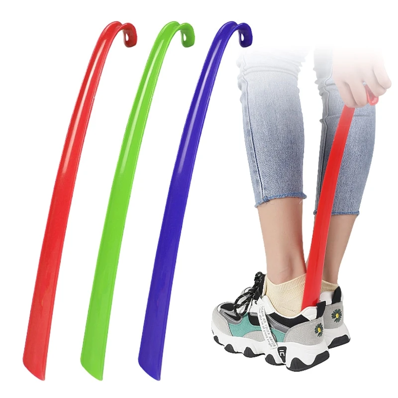 

1pc Extra Long Handled Plastic Shoe Horn Remover Disability Mobility Aid Flexible Stick for Men Women and Kids Drop Shipping