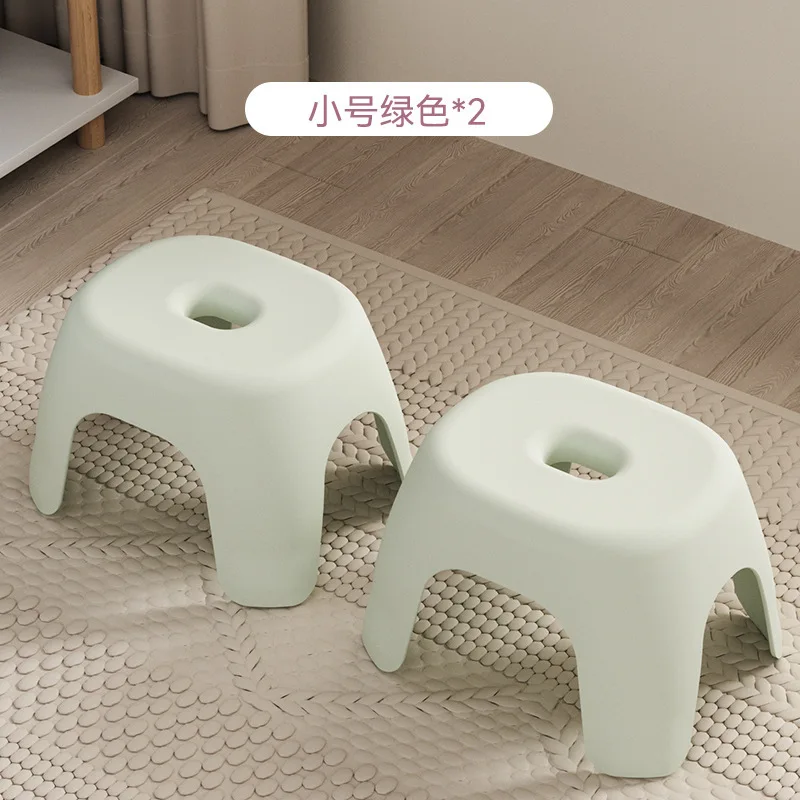 0339 Низкопрофильный бытовой пластиковый утолщенный стул для гостиной табурет