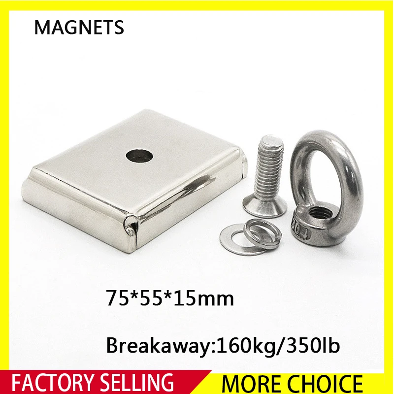 

Neodymium Magnet Strong Powerful Round Hook Salvaging Deep Sea Fishing Magnetic Equipments Holder Pulling Mounting Pot