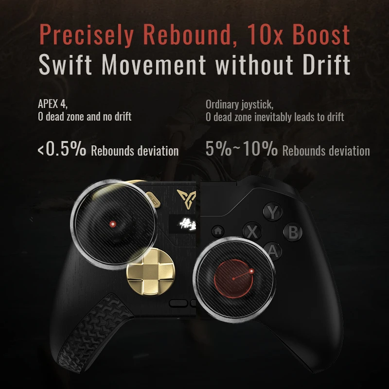 Фото Игровой контроллер Flydigi APEX 4 Black Myth WuKong с функцией Force Feedback, беспроводной геймпад для мобильных телефонов, ПК, ТВ и Nintendo Switch. №3