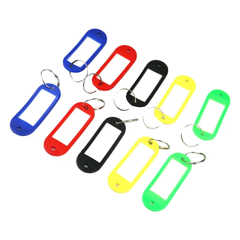

10Pcs Multicolor Plastic Key Tags ID Labels Baggage Luggage Name Token Hotel Number Classification Card Wedding Gifts For Guests
