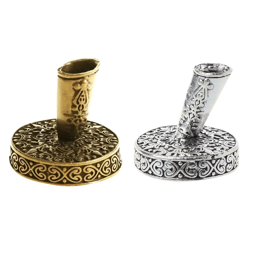 

2Pcs Retro Style Quill-pen Stand Metal Pen Holder Delicate Pen Stand for Home Office
