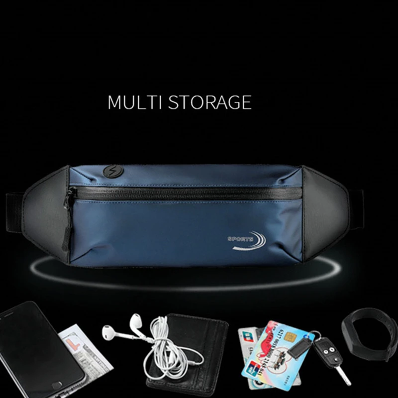 Professional Running Waist Pouch Belt Sports Bags Mobile Phone Storage Waterproof Men Women Hidden Pouch Gym Walking Waist Pack