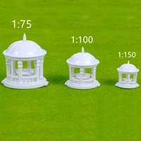 175 1100 1150 diy pavilion model abs plastic toys architecture building layout garden decoration gift for kids