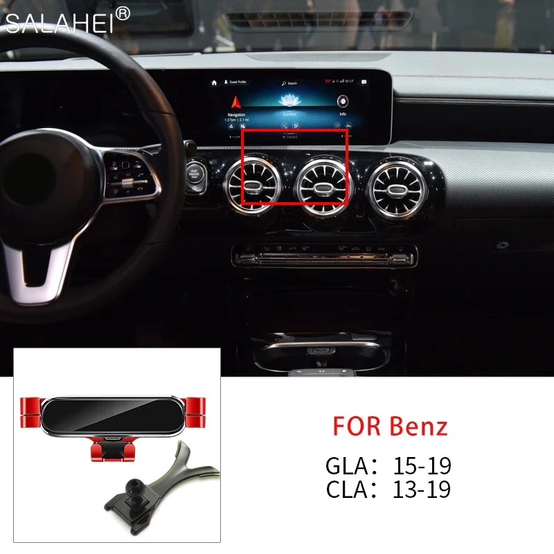 Car Phone Holder For Mercedes-Benz GLA 45 Amg X156 CLA W117 C117 GLA200 GLA250 COUPE Auto Accessories Air Vent Clip Mount